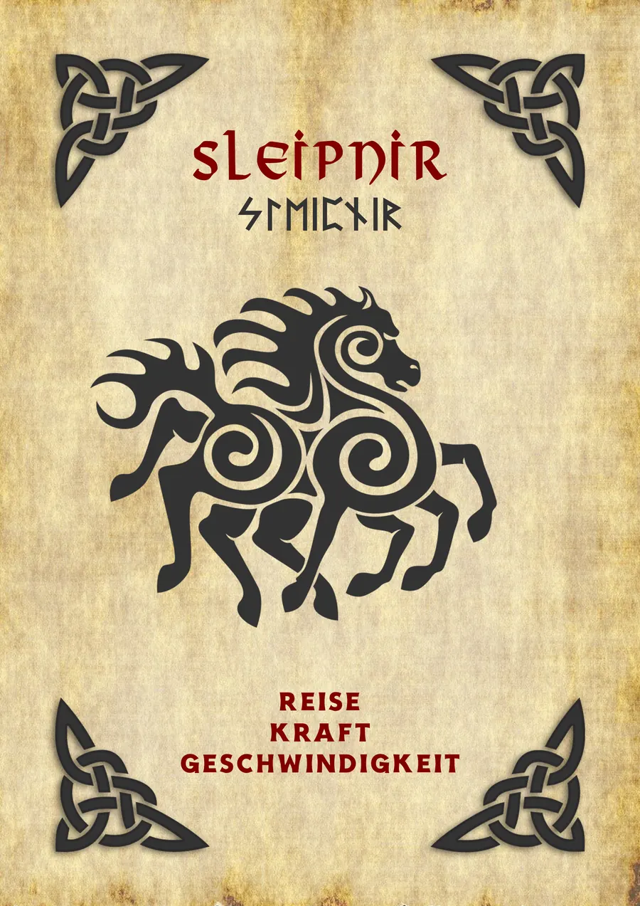 Symbole der Wikinger: Sleipnir