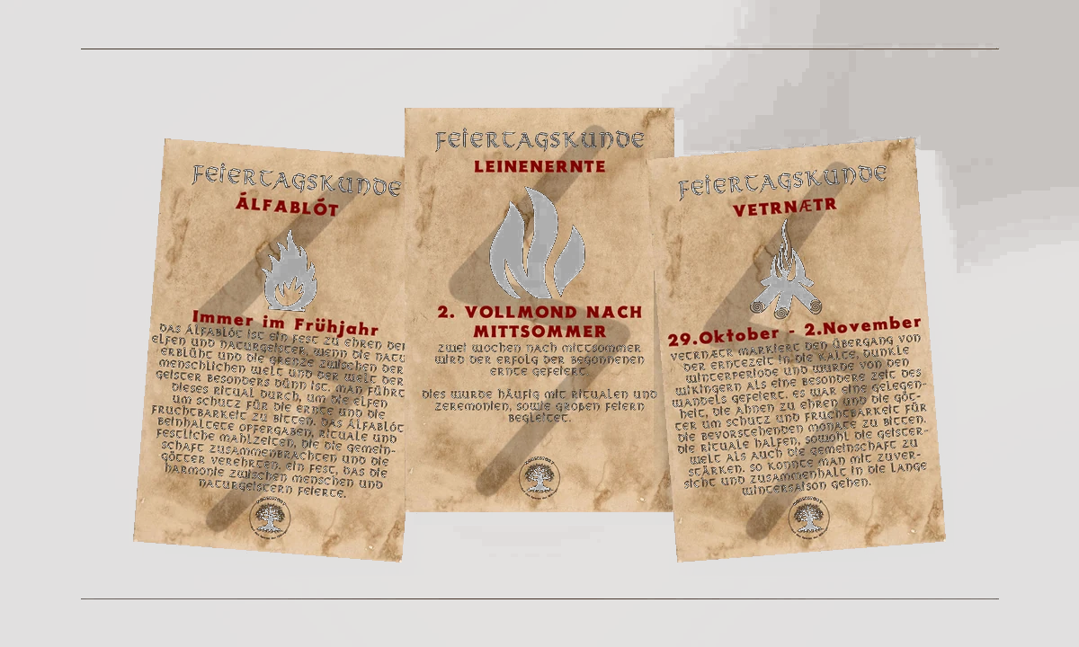Drei Kundgaben aus der Feiertagskunde