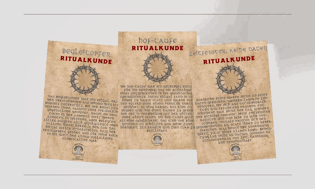 Drei Kundgaben aus der Ritualkunde