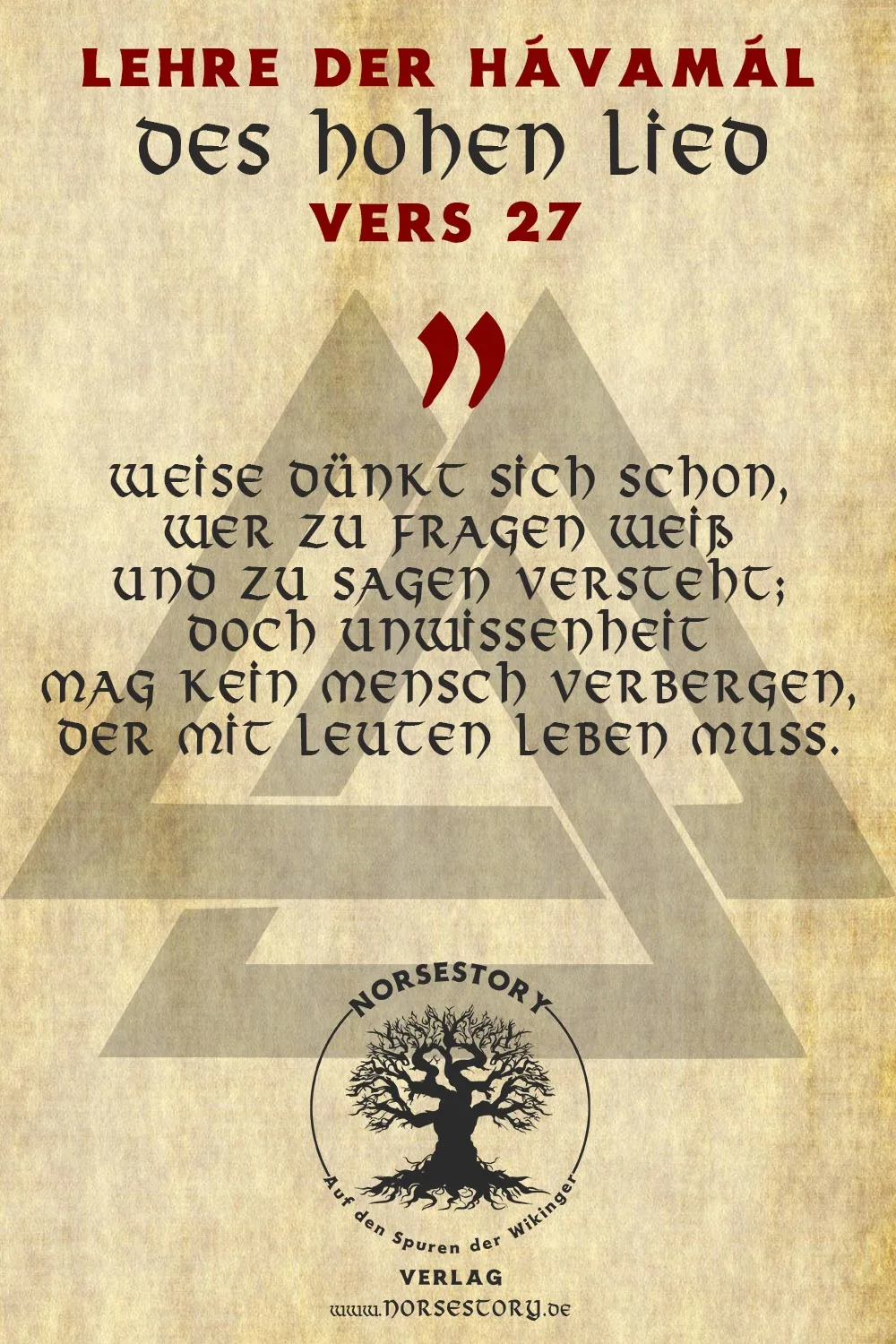 Kundgabe aus der Hávamál