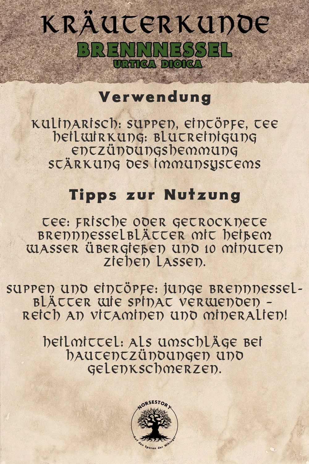 Kundgabe aus der Kräuterkunde