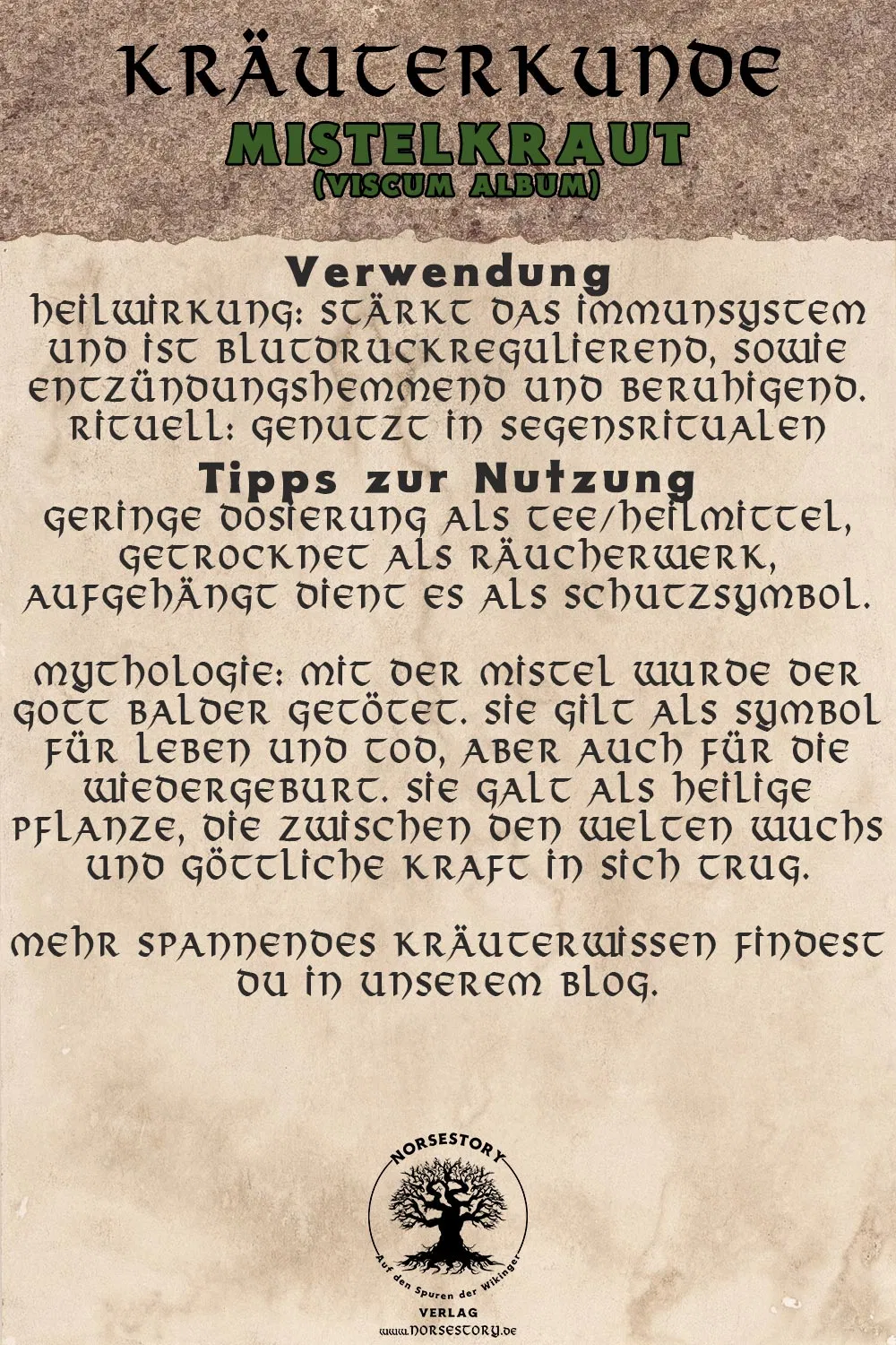 Kundgabe aus der Kräuterkunde